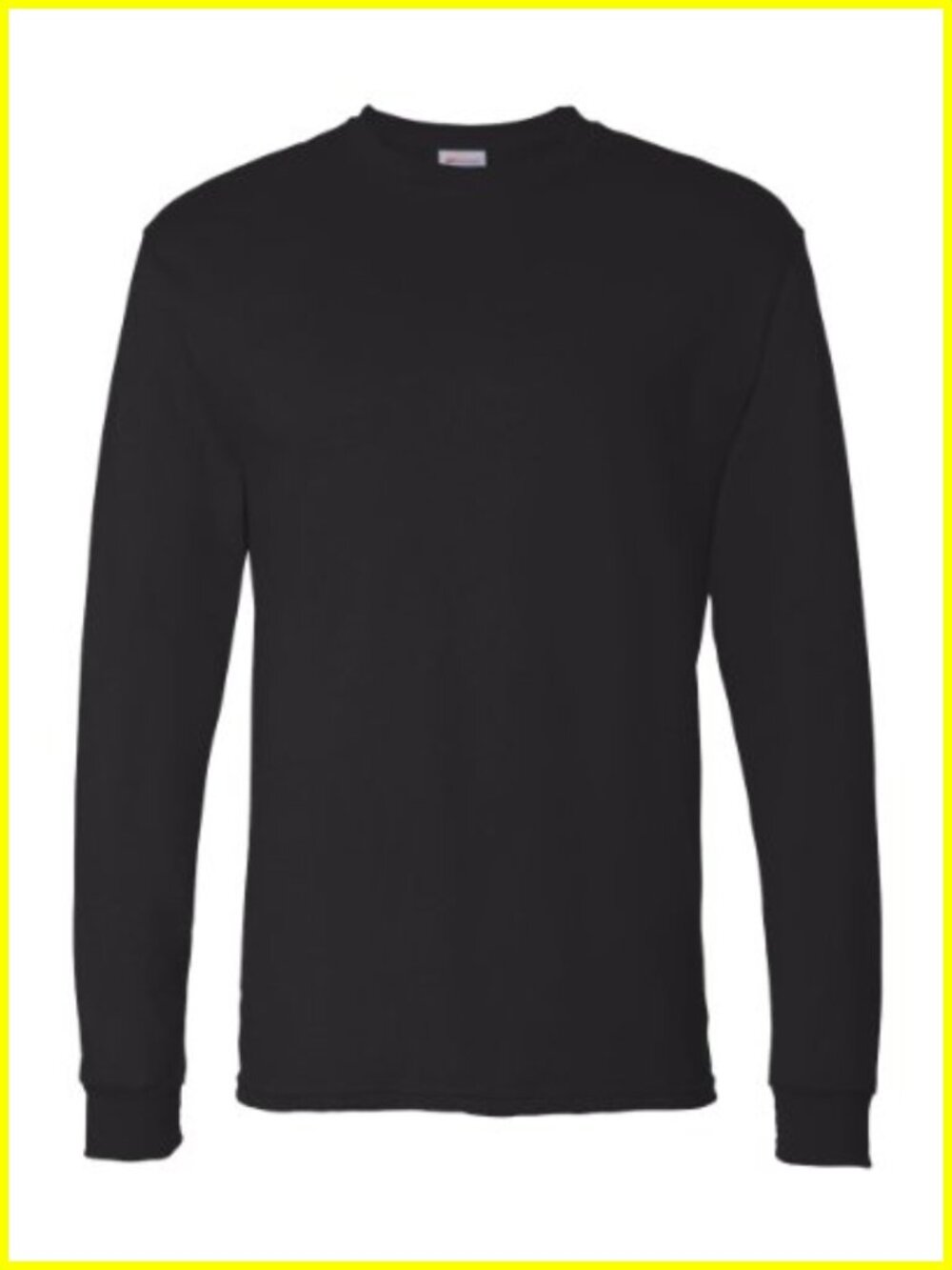 2 Pack Men's Long Sleeve Cotton Crewneck T-Shirt Midweight Basic Tee
